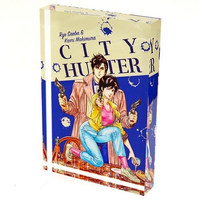 Ryo Saeba & Kaori Makimura City Hunter Acrylic Block Gallery Zenon Japan C254