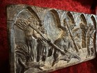 Antique Gothic Medieval Wooden Carved Panel The Hunting Scene Wall Art Plaque — photo 6