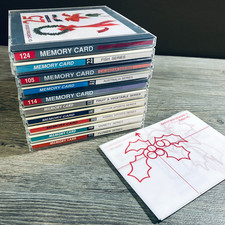 Lot of 10 Janome Design Memory Cards Embroidery Sewing Machine w/ Christmas Temp