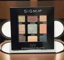 SIGMA Beauty On-the-Go IVY Eyeshadow Palette 9 Shades Matte Shimmer Metallic NIB