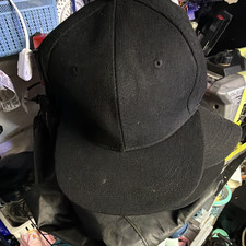 Black Solid Adjustable Baseball Cap Hat One Size Unisex Adults Casual