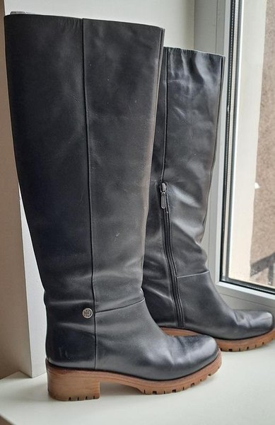 Women Carlo Pazolini Boots Black Leather 37 #10ZP