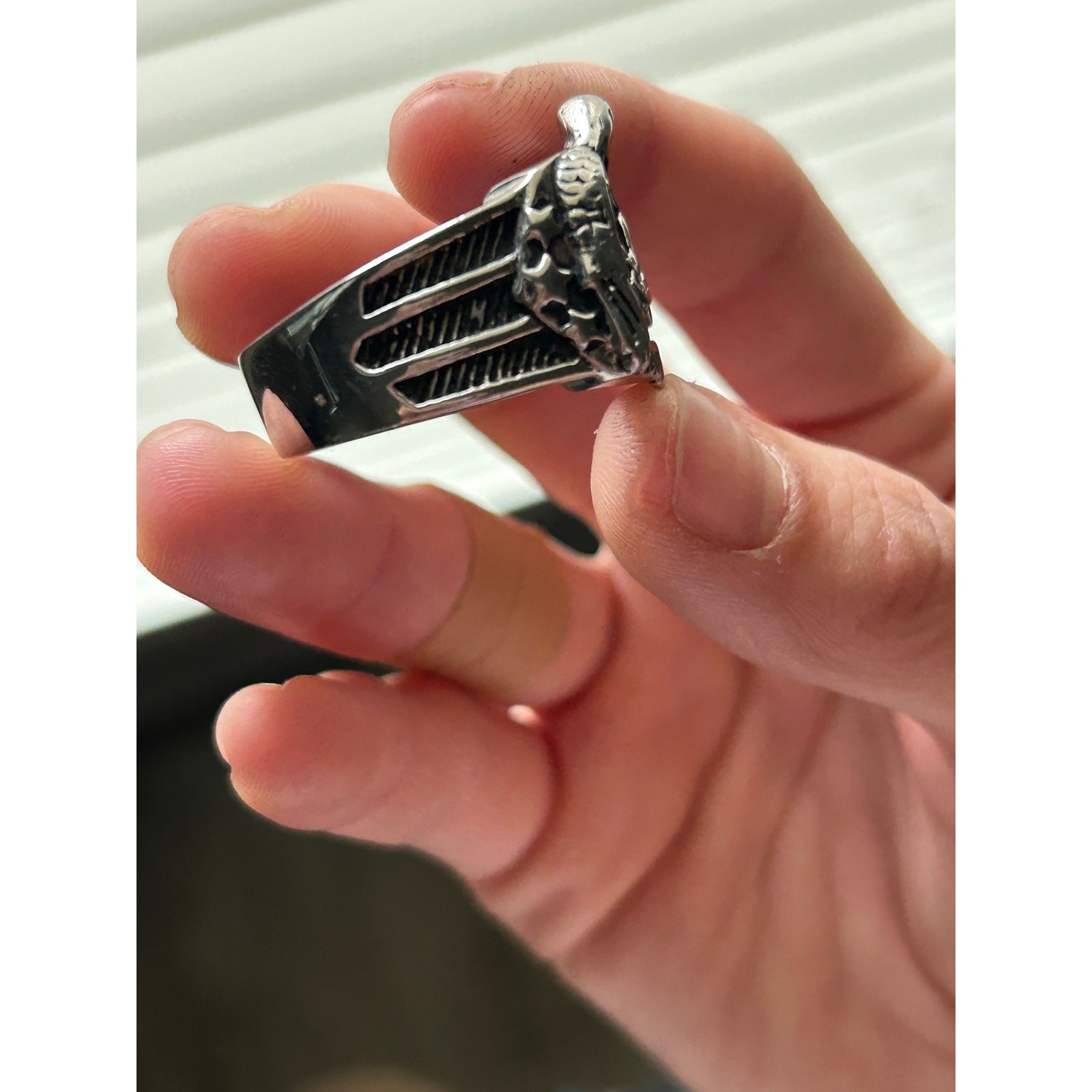 harley davidson eagle frame biker ring - image 2