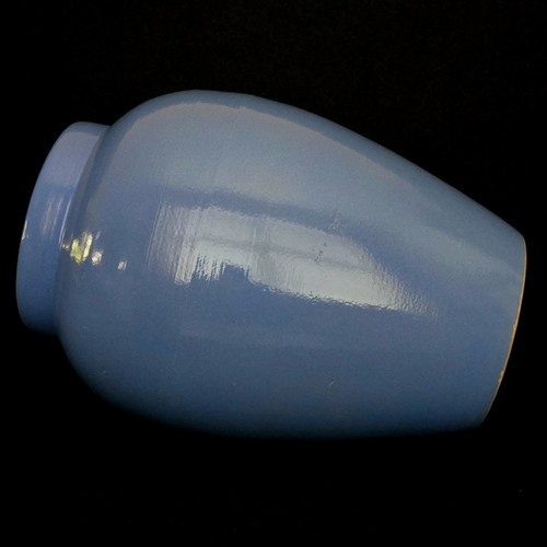 Antique Robinson Ransbottom Pottery Co Roseville Blue Oil Jar Floor Vase 15" - Picture 11 of 20