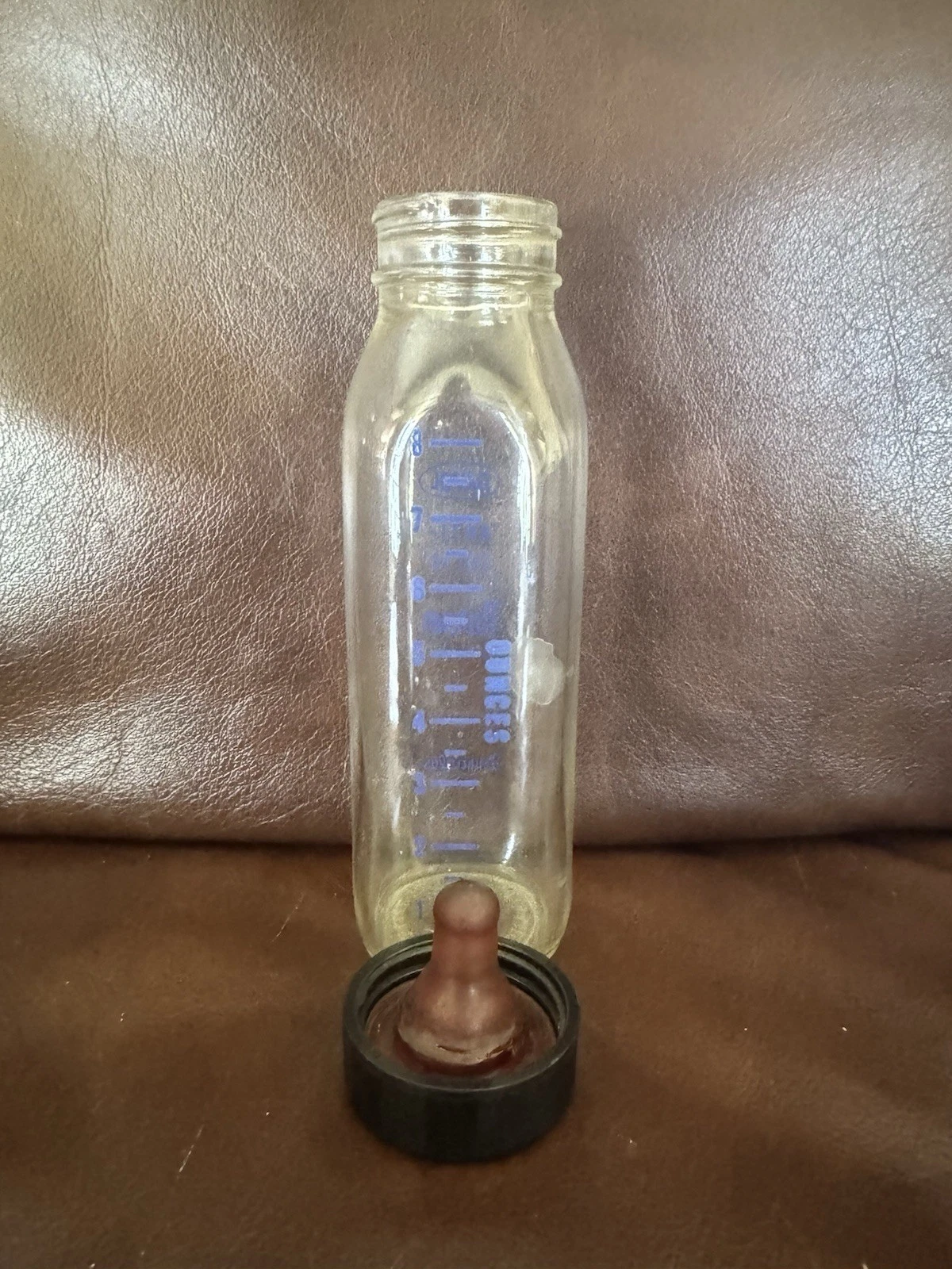 Davol Nurser Anti-Colic Glass Baby Bottle with Latex Nipple, Clear