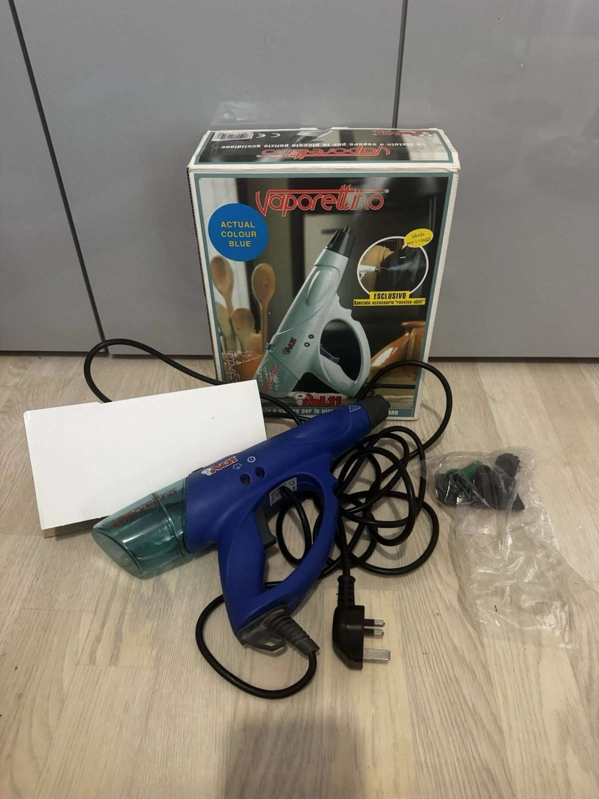Vaporetta Polti Hand Held Steamer Steam Cleaner Pistol W/ Attachments PGEU0001