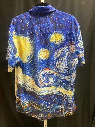 Royaura Hawaiian Men's L Shirt Funny ROOSTER Novelty Short Sleeve Pocket ERHS - Picture 4 of 4