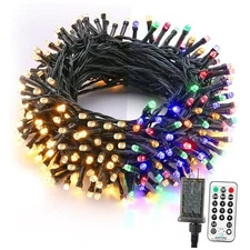  Christmas Lights, 65.67ft Color Changing Tree 200 LED Warm White & Multicolor