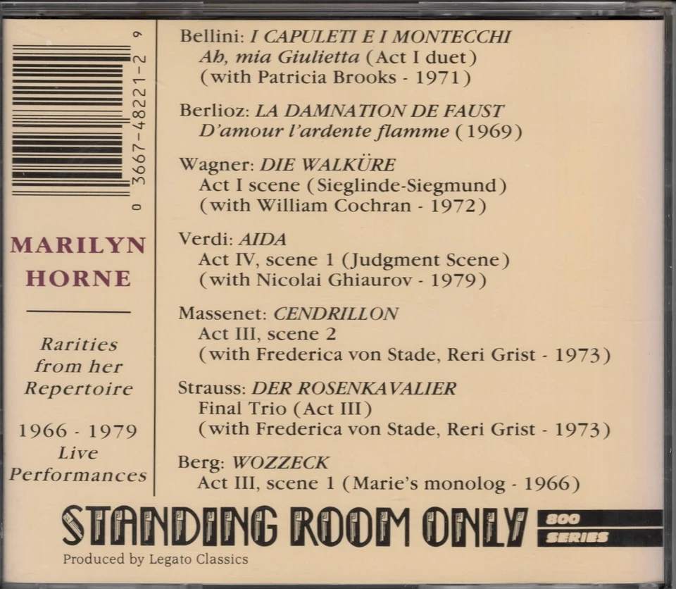 MARILYN HORNE Rarities - Live Performances 1966 - 1979 | excellent (C8261) - Bild 2 von 4