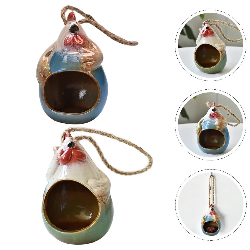 Set of 2 Blumentöpfe Hängend Hängeblumentopf Hängende Dekorativer Blumenpot - Bild 3 von 4