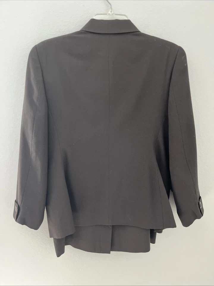 VTG JH Collectibles Wool Skirt Suit 2 Piece Jacket Blazer USA Sz 12 Brown Career - Image 2 of 4