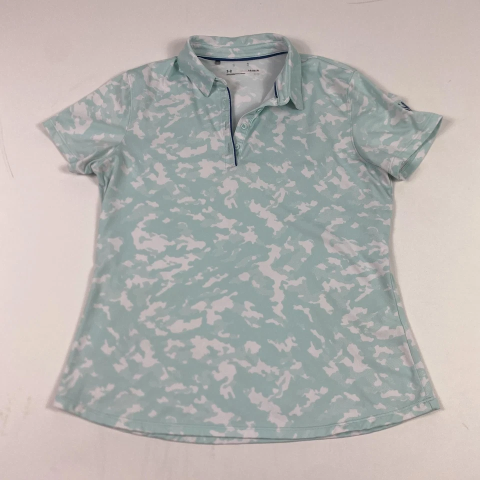 Camisa polo Under Armour para mujer grande como nueva camuflada rendimiento golf manga corta Foto 2 de 4