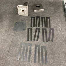 CRL AFWC1SBS Beveled One Piece Surface Mount Frameless In Brushed Stainless