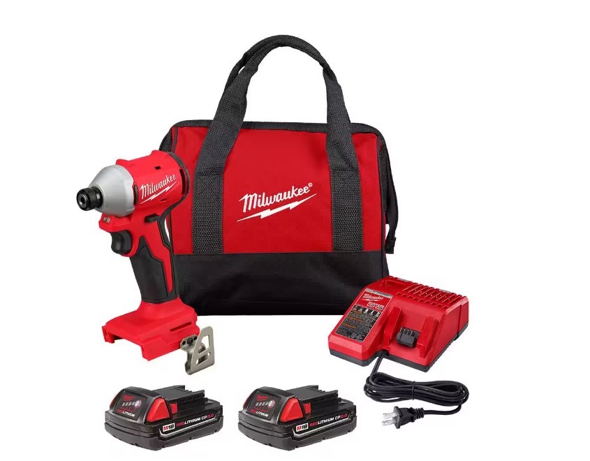 Milwaukee 3650-22CT M18 Compact Brushless 1/4'' Hex Impact Driver Kit