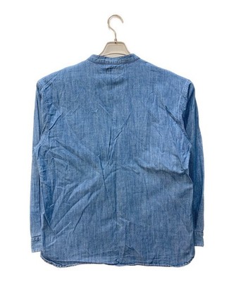 The Duffer of ST.George Denim pullover collarless shirt Size: L