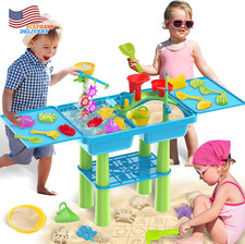 Water Table for Toddlers Outdoor Play Table Summer Toys with 23PCS Beach Toy NEW