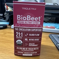 BioBeet® Max Strength Beet Root Capsules 21:1 Concentrate Each Serving Exp 06/27