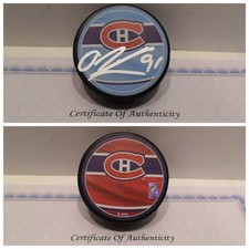 Oliver Kapanen Autographed Signed Montreal Canadiens Puck COA Reverse Retro Puck