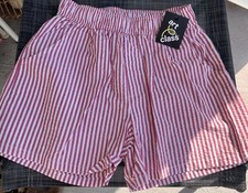 Art Class Girl's Size Striped Seersucker Shorts Red/White