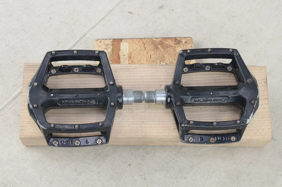 Redline LU-313 Alloy Platform Flat Bicycle Pedals 9/16" Black MTB BMX Vintage - Image 3 of 4