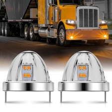 Pair of LED Watermelon Lights Star-Burst, 12V Dual-Mode Pack of 2 Clear Lens