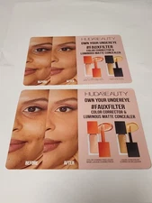 2x Huda Beauty Fauxfilter Color Corrector & Matte Concealer Samples 14 Shades