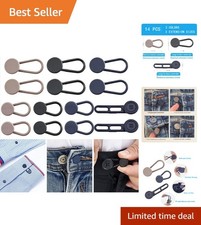 14 PCS Button Extenders for Jeans Pants - Pants Waist Extenders 1-1.8 Inche...