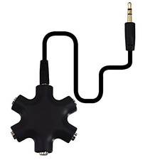 Onelinkmore Headphone Splitter - 5-Jack 3.5mm Audio Stereo Adapter for Headsets,