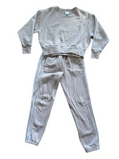 Adidas Baby Girls Pink Set Joggers 7/8 Shirt 10/12. Matching Workout School Set