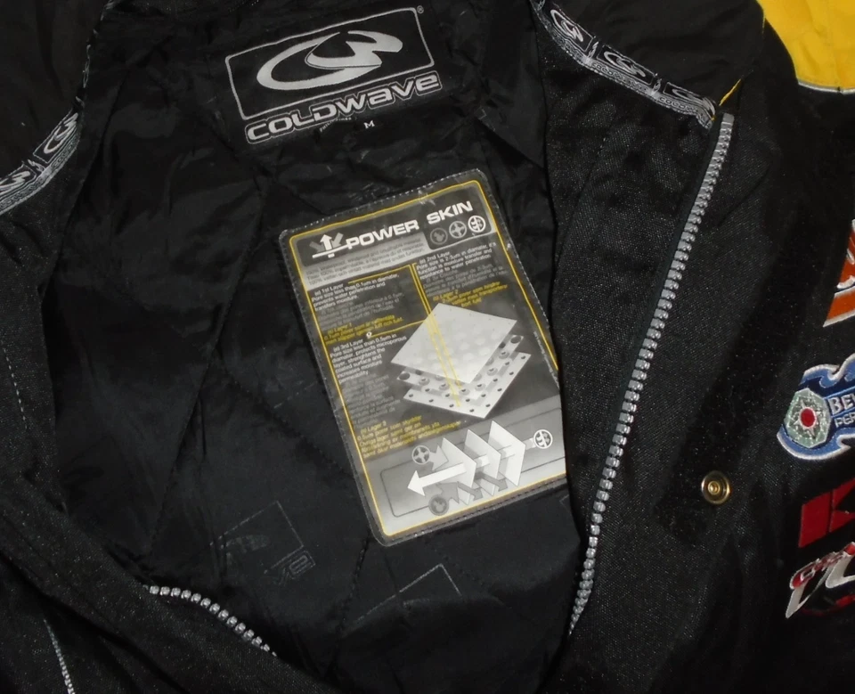 Chaqueta Abrigo Hombre Coldwave Moto de Nieve Talla Mediana Negro Amarillo Power Skin Foto 3 de 4
