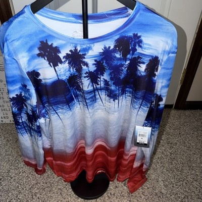 SILVER BAIT Fishing Shirt Costal Scene Unisex Size XL