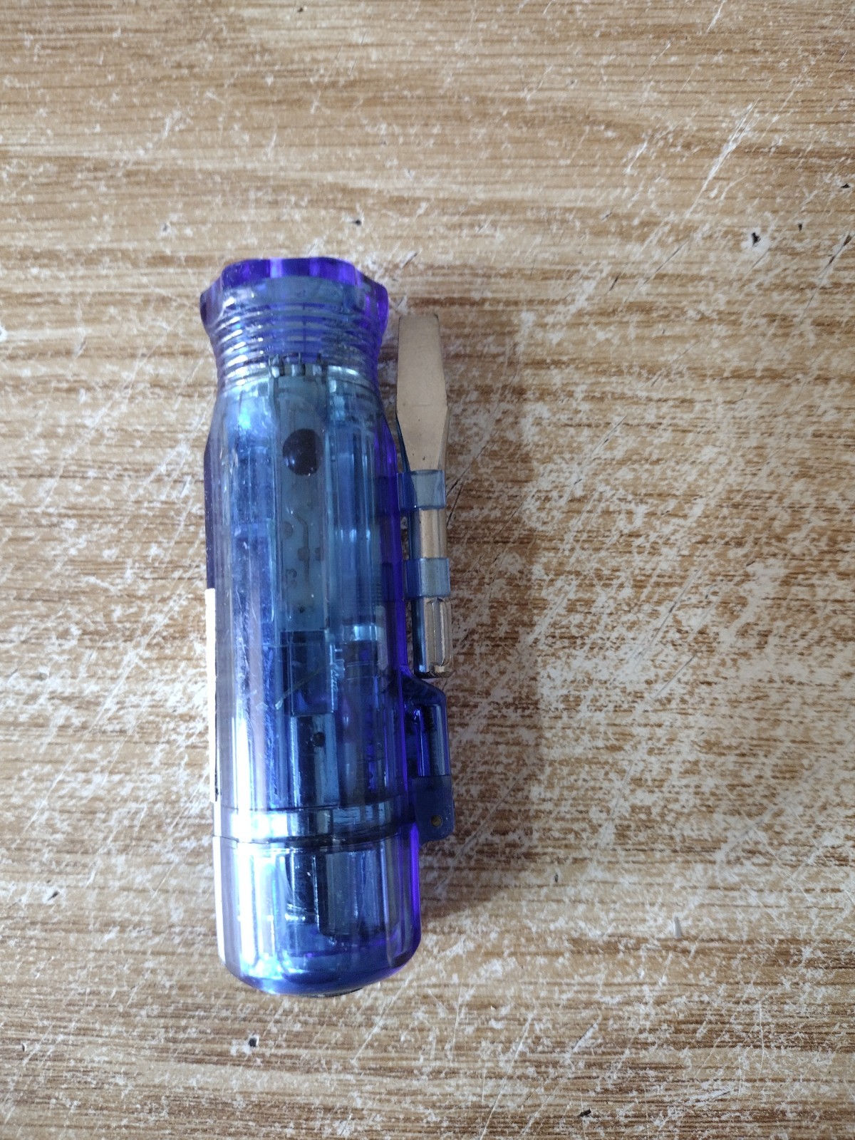 Refilable Blue Flat Screwdriver