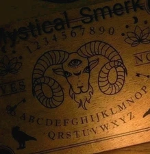 Haunted Active Spirit Ouija Board Cursed Baphomet Wood Tone Found Abandoned No 2