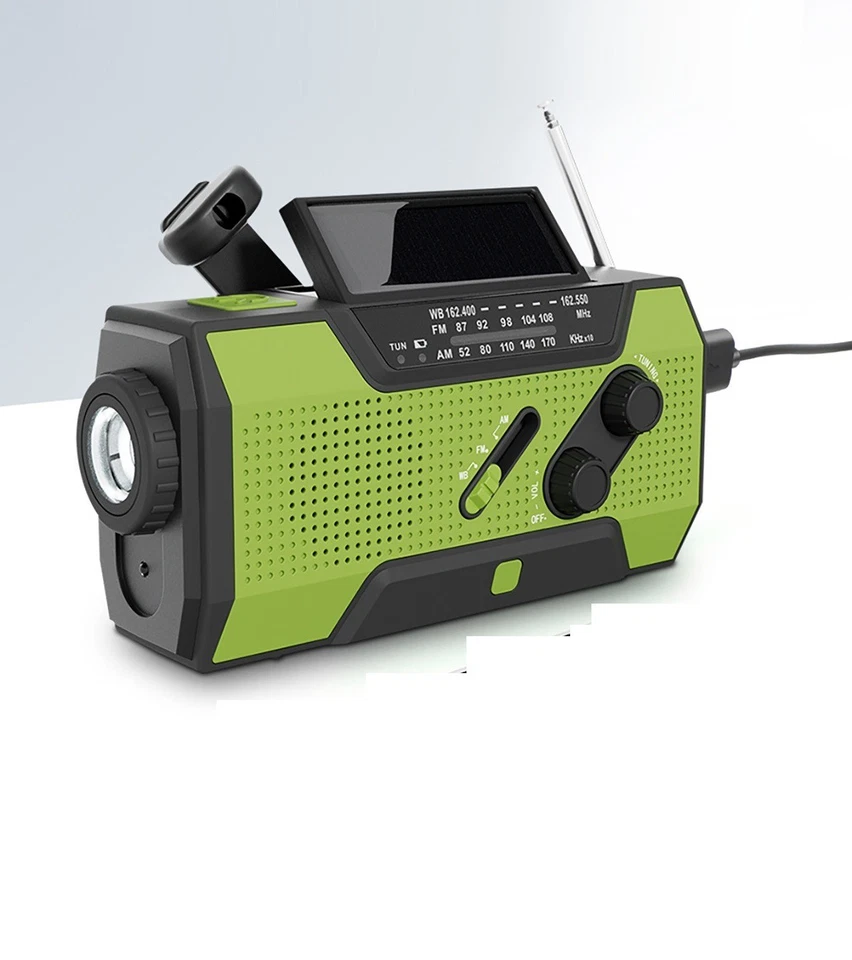 Emergency Multifunctional Radio FM AM WB Hand Crank Solar USB Charging 2000mAh - Bild 4 von 4