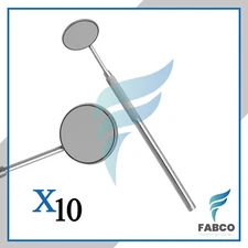 10 Pcs Dental Mouth Mirror #5 Magnifying With Handle Dental Instrument