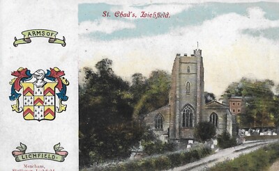 LICHFIELD - St Chad's - Vintage Postkarte Ref L20