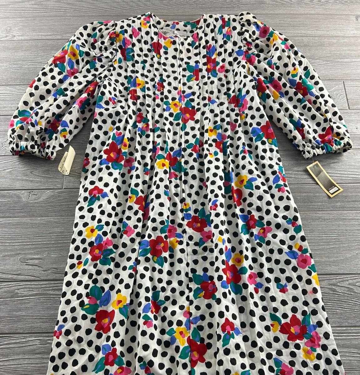 david brown california dress VTG DESIGNER SZ M Long House Floral Polka Dog NWT SIZE:9.5M Hide-Shipping 6 Stylish Ways to Vintage 1980s David Brown