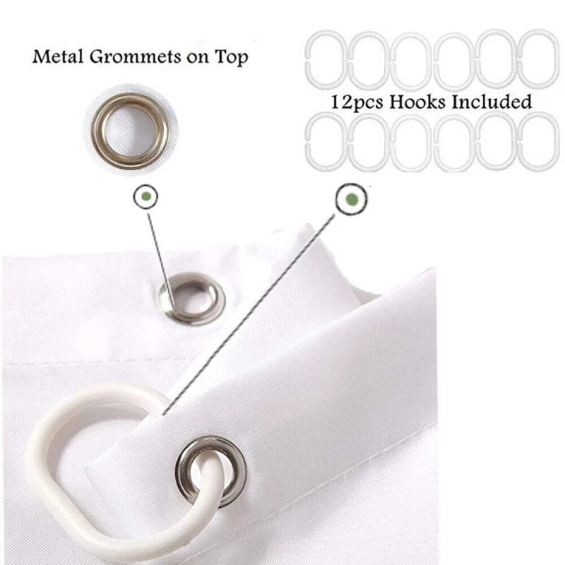 lteqchi  Nature Forest Green Fabric Shower Curtain Extra Long 84 inch 72x72"  - Image 3 of 4