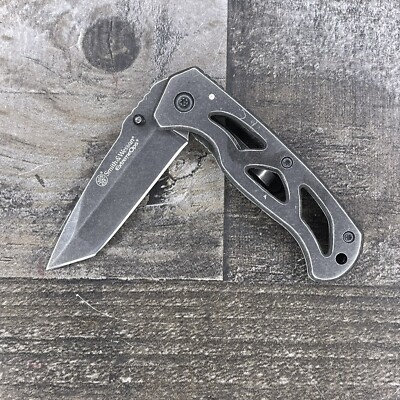 Smith & Wesson extreme ops pocket knife CK404 tanto plain edge