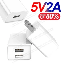US Plug 5V 2A USB Port Fast Wall Charger AC Dual USB Power Adapter Converter Lot