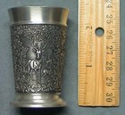 Vintage Hunting Wildlife Pewter Shot Glass Dog Elk Geese — photo 4
