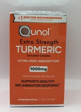 Qunol Extra Strength Turmeric Curcumin Complex 1000 Mg. 60ct Exp 6/26