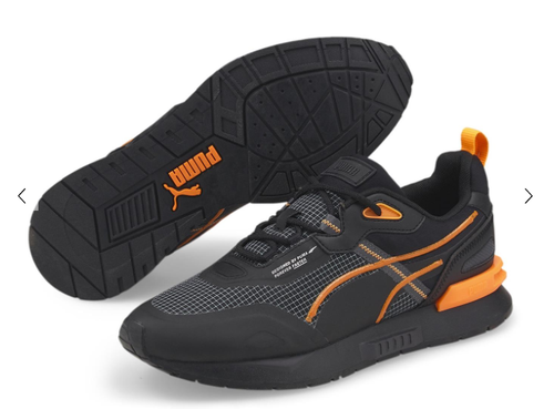 PUMA Mens Black \u0026 Orange Mirage Tech 