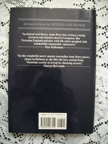 Defend and Betray (Anne Perry, Signed/Inscribed, 1992 1st Edition HCDJ) - Picture 2 of 12