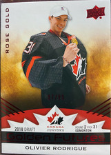 OLIVIER RODRIGUE   # GF-12 - 2020 TEAM CANADA JUNIOR... ROSE GOLD FUTURES 87/99