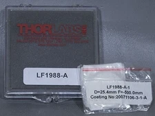 NEW Thorlabs LF1988-A Ø1" N-BK7 Negative Meniscus Lens f= -500 mm, 350-700 nm Ar