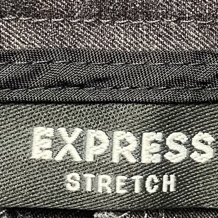 Express Women's Stretch Gray Flared Split Hem Pan… - image 5