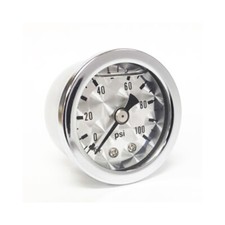 Lt1 Ls1 Tpi Fuel Pressure Gauge Liquid Filled 100 Psi Silverengine-turnedblack