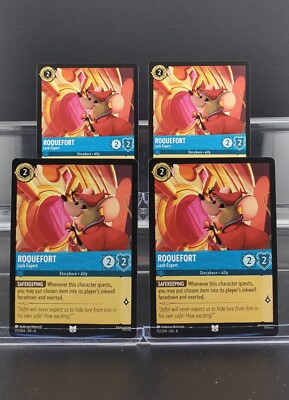 Disney Lorcana Roquefort - Lock Expert 172/204 Reign of Jafar UC 4 Cards Foil