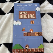 Super Mario Bros. 7 Days of Socks No Show Sizes 6 1/2-12 Nintendo